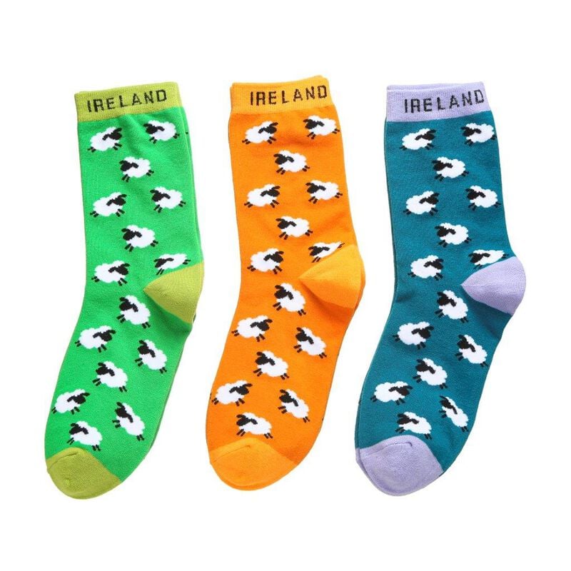 Ireland Multicolored Sheep Socks 3 Pack